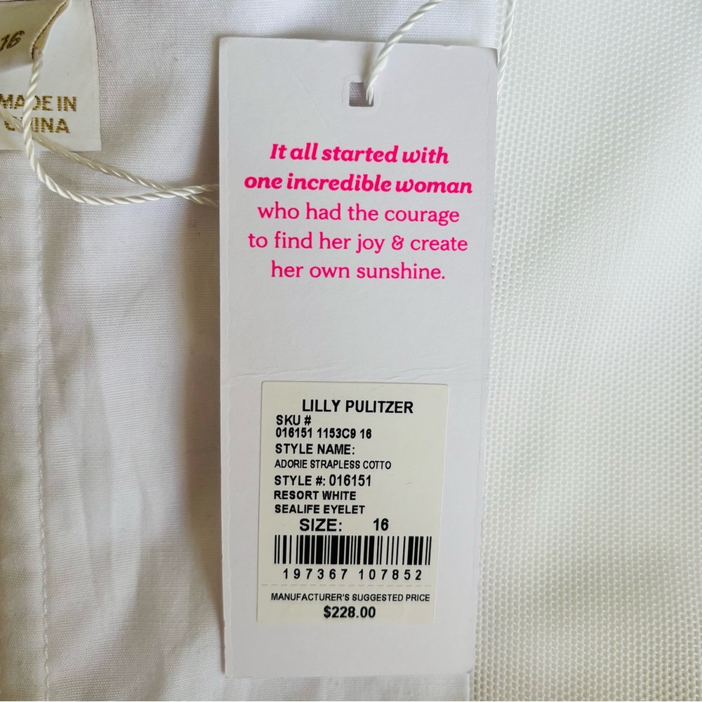Lilly Pulitzer Adorie White Strapless Dress - Picture 8 of 10